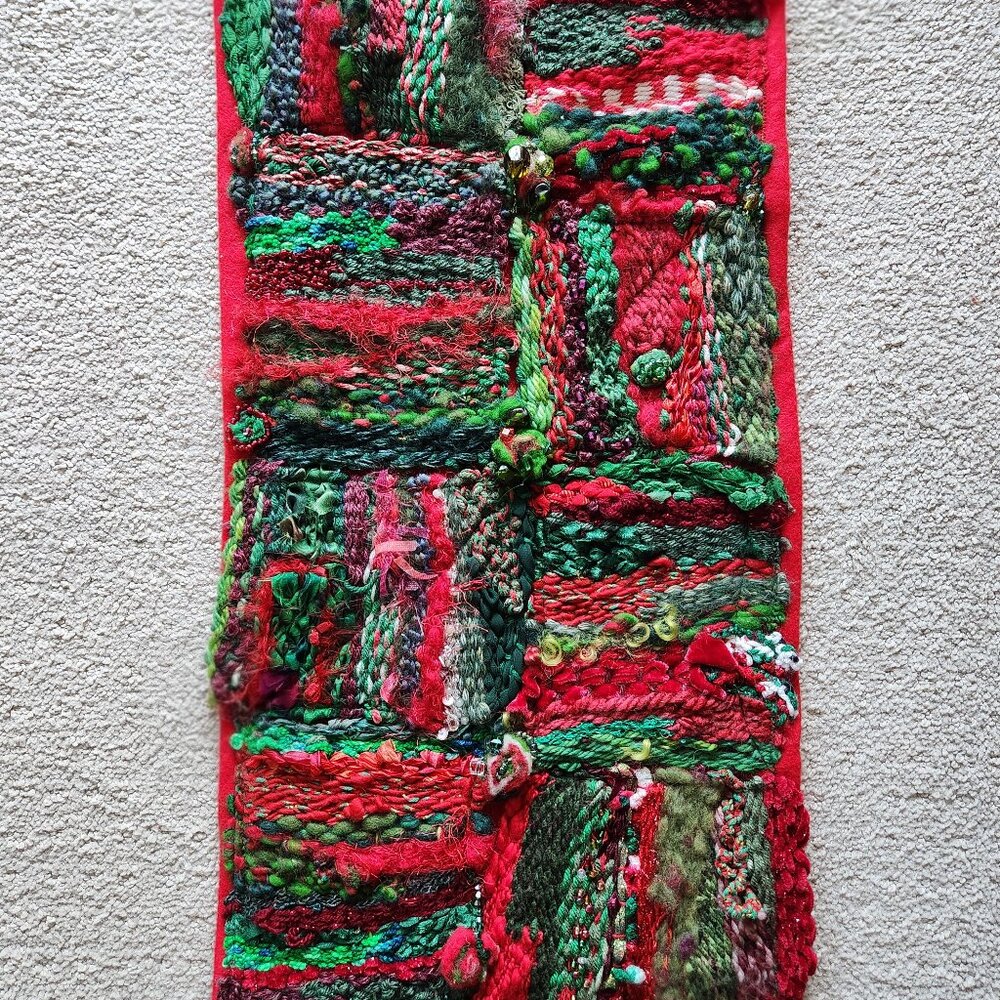 Handmade Christmas wall hanging art.
